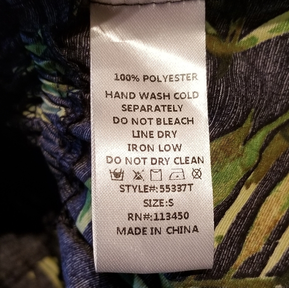 MILK & HONEY BLUE&GREEN CROP TOP BUTTON&TIE FRONT - Picture 8 of 8